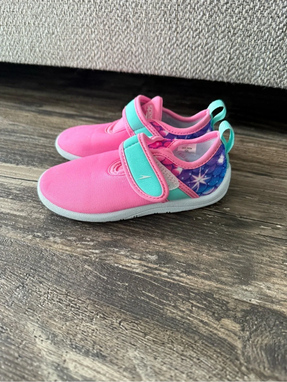 Speedo Toddler Pink Water Shoes with Mint Strap
